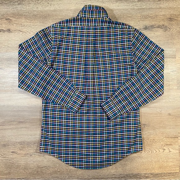 Brooks Brothers Men’s Shirt Medium Supima Cotton Plaid Long Sleeve Non-Iron - Picture 11 of 16